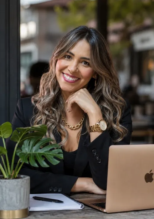 Diana Garcia a trabalhar ao computador